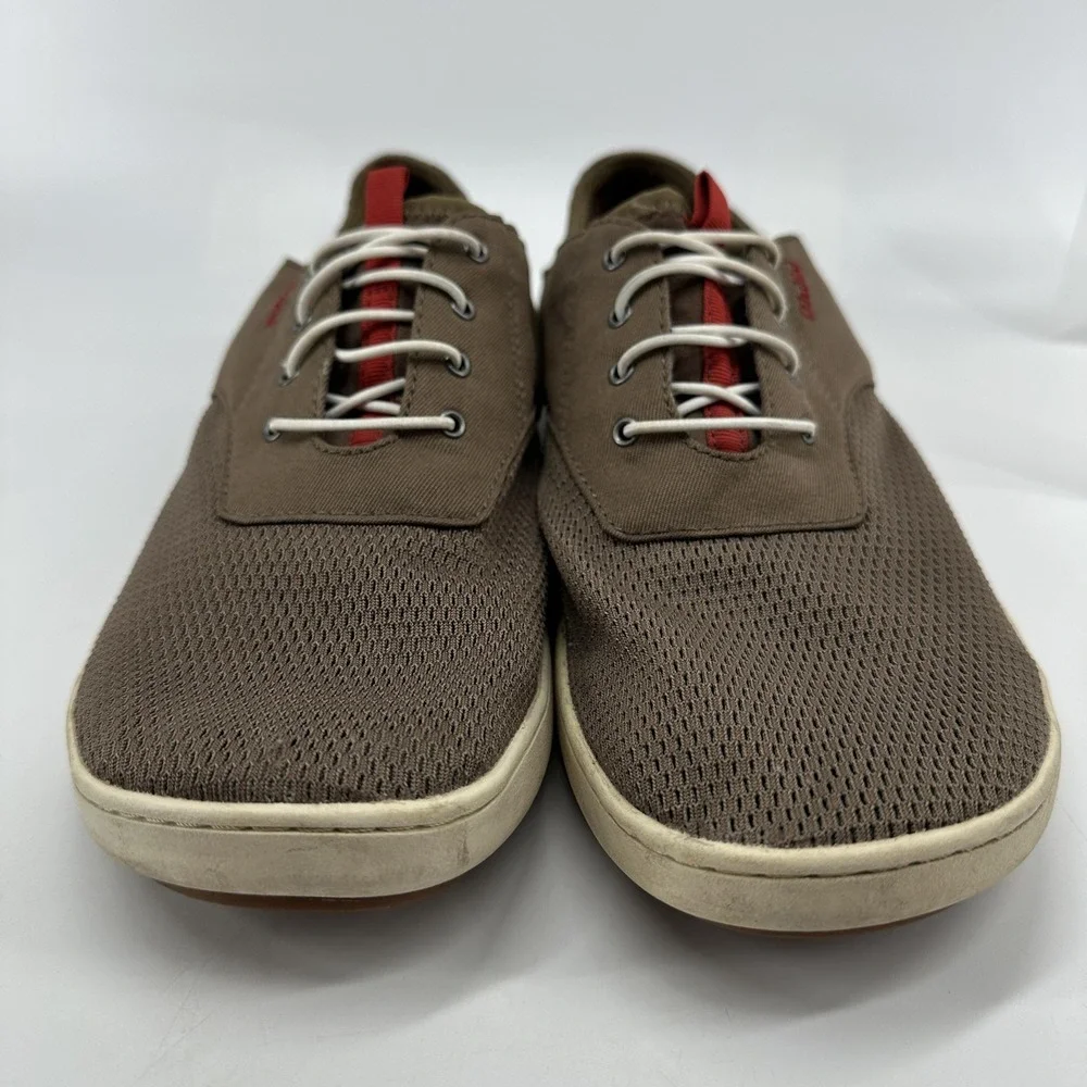 OluKai Nohea Moku Shoes Mens Size 9 Brown Mesh Boat Casual Sneakers Lightweight